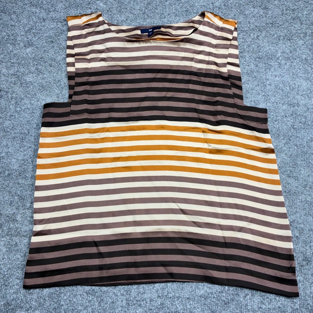 Gap Multi-colored Striped Sleeveless Blouse Women's‎ Sz.6 Brown